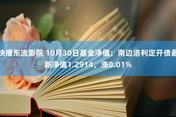 快播东流影院 10月30日基金净值：南边涪利定开债最新净值1.2914，涨0.01%