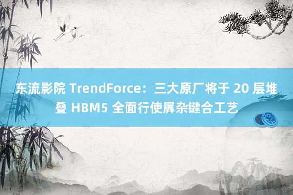 东流影院 TrendForce：三大原厂将于 20 层堆叠 HBM5 全面行使羼杂键合工艺