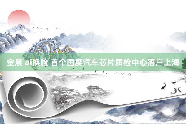 金晨 ai换脸 首个国度汽车芯片质检中心落户上海