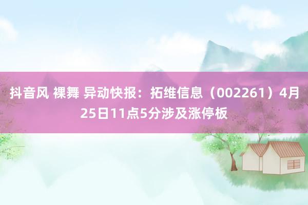 抖音风 裸舞 异动快报：拓维信息（002261）4月25日11点5分涉及涨停板